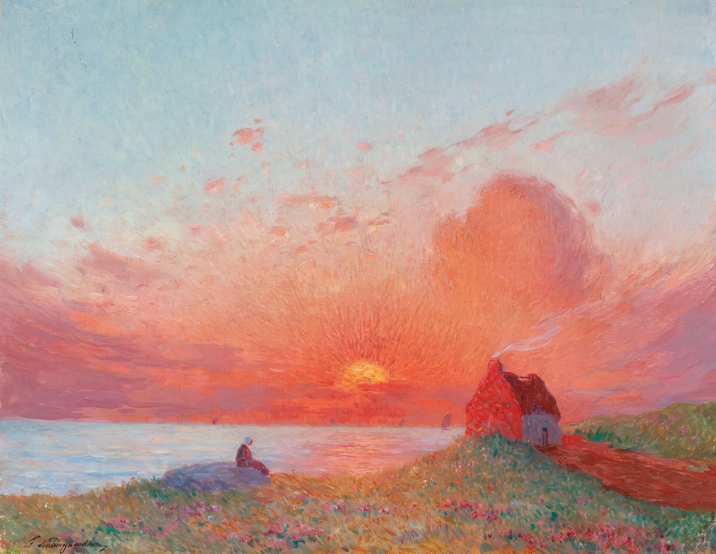 Sunset of the Breton Coast, Ferdinand du Puigaudeau