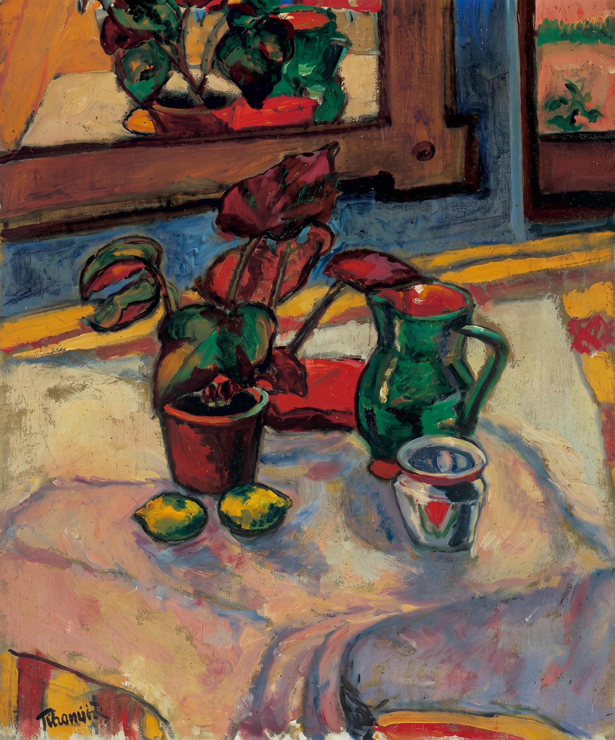 Still Life with Flowers and Lemons, Lajos Tihanyi