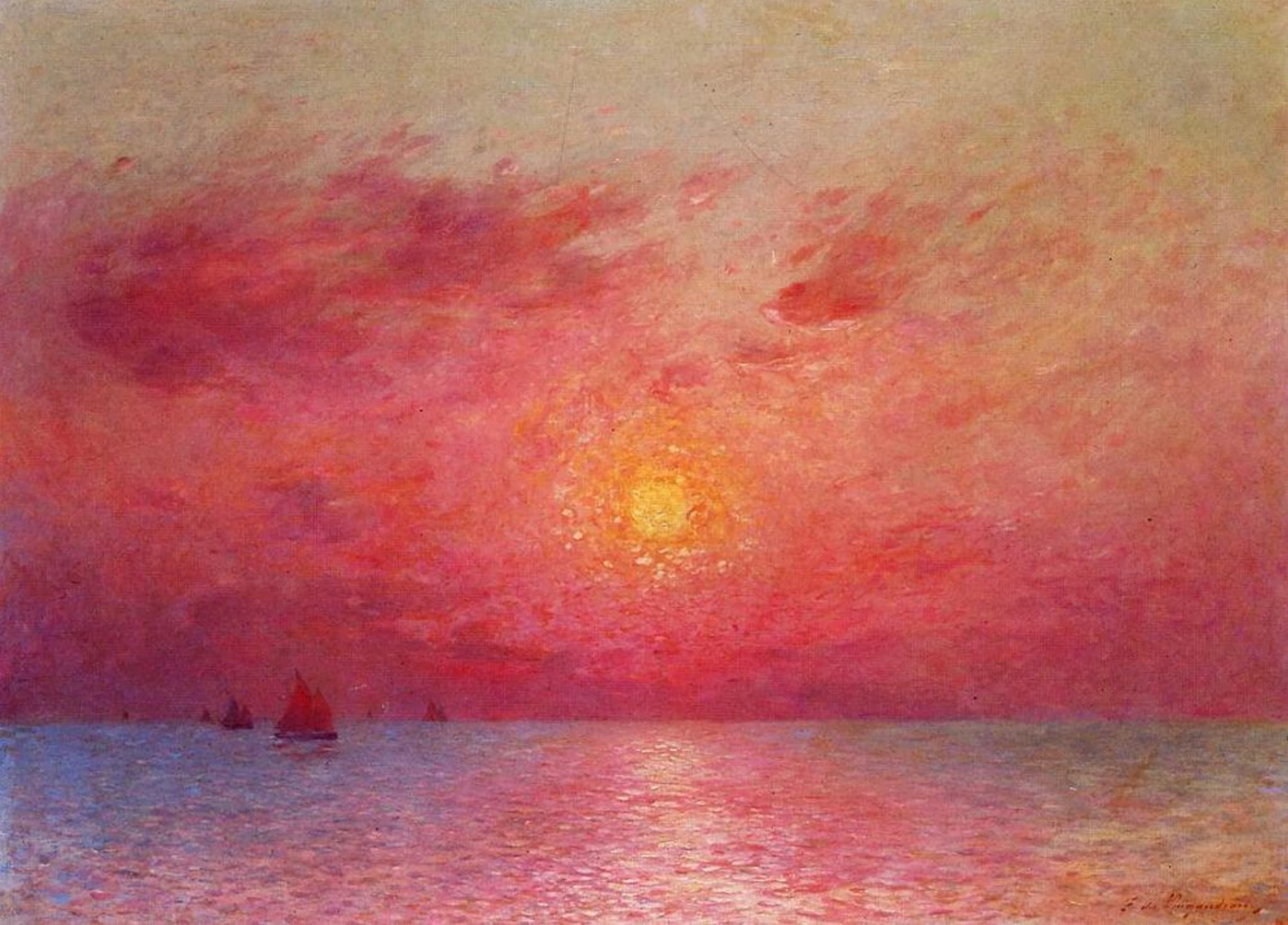 Sunset at Sea, Ferdinand du Puigaudeau