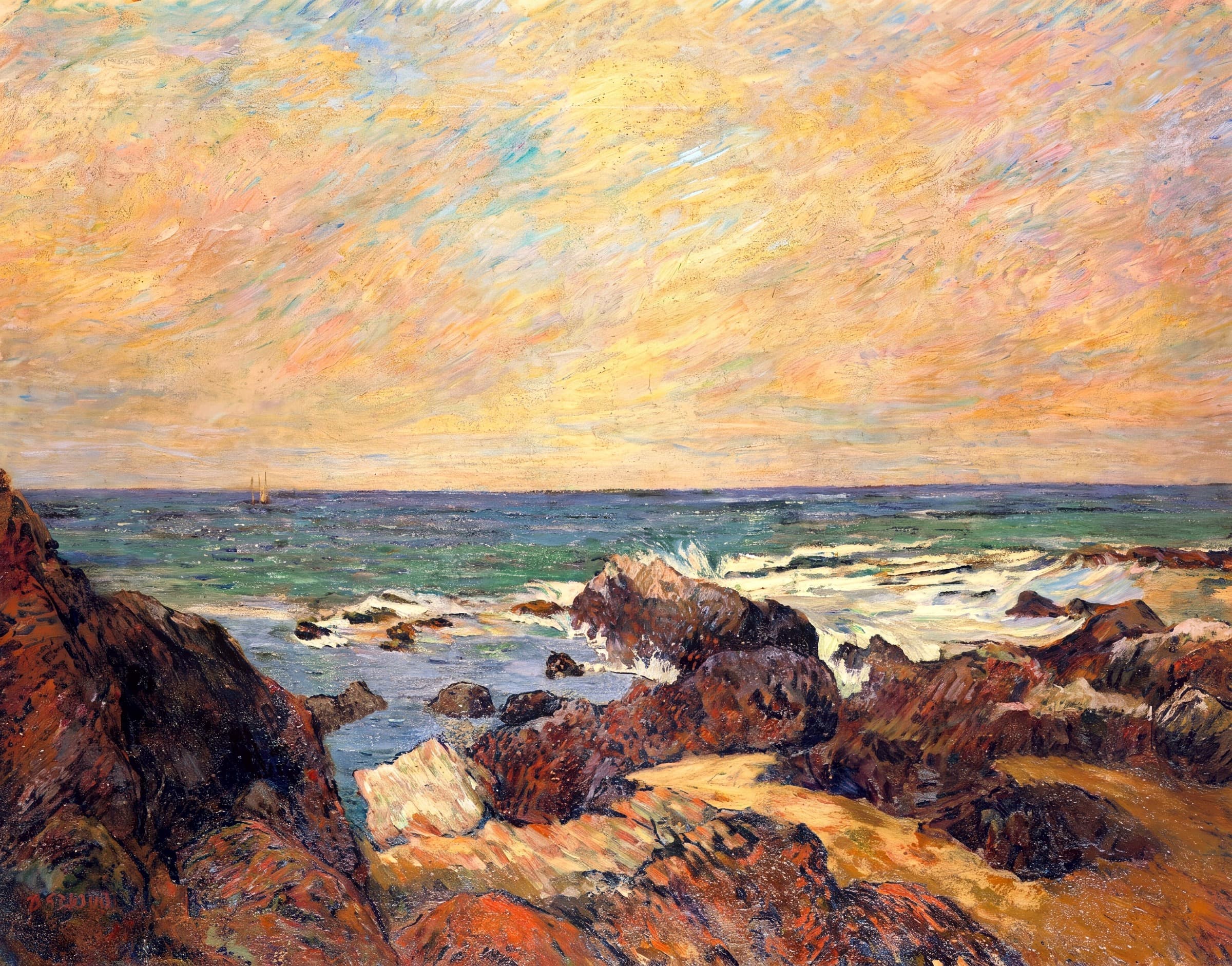 Rocks and Sea, Paul Gauguin
