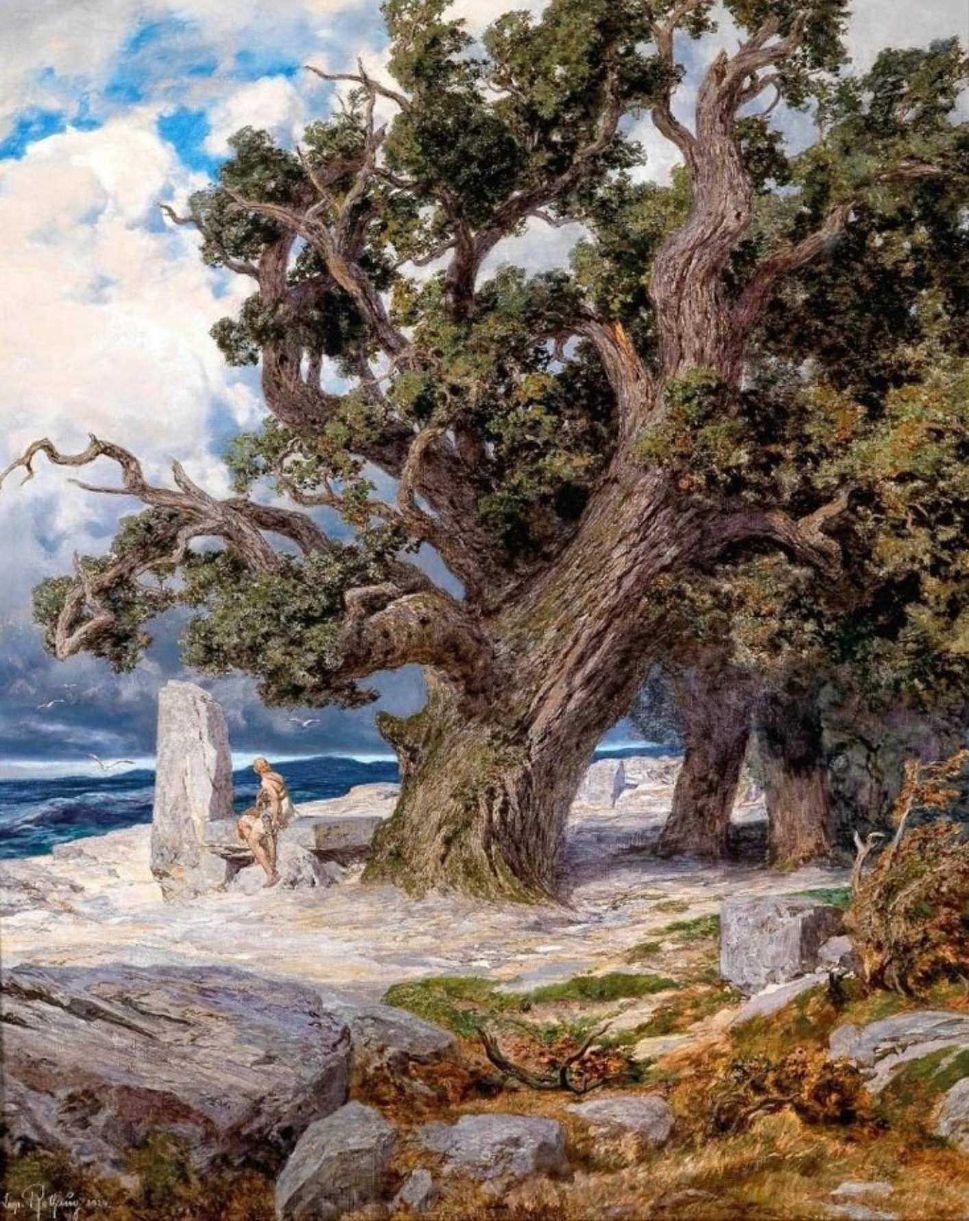 Oak on the Nordic Beach, Leopold Rothaug