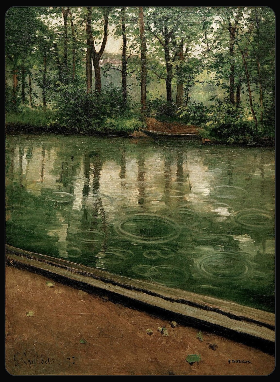 L'Yerres, pluie (The Yerres, Rain), Gustave Caillebotte