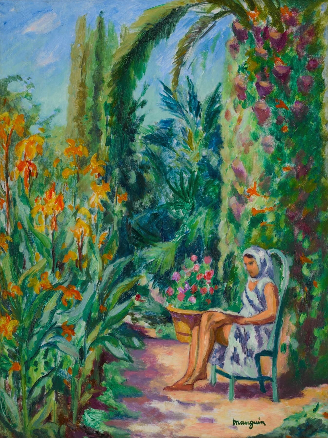 Odette dans le jardin de l'Oustalet, Henri Manguin