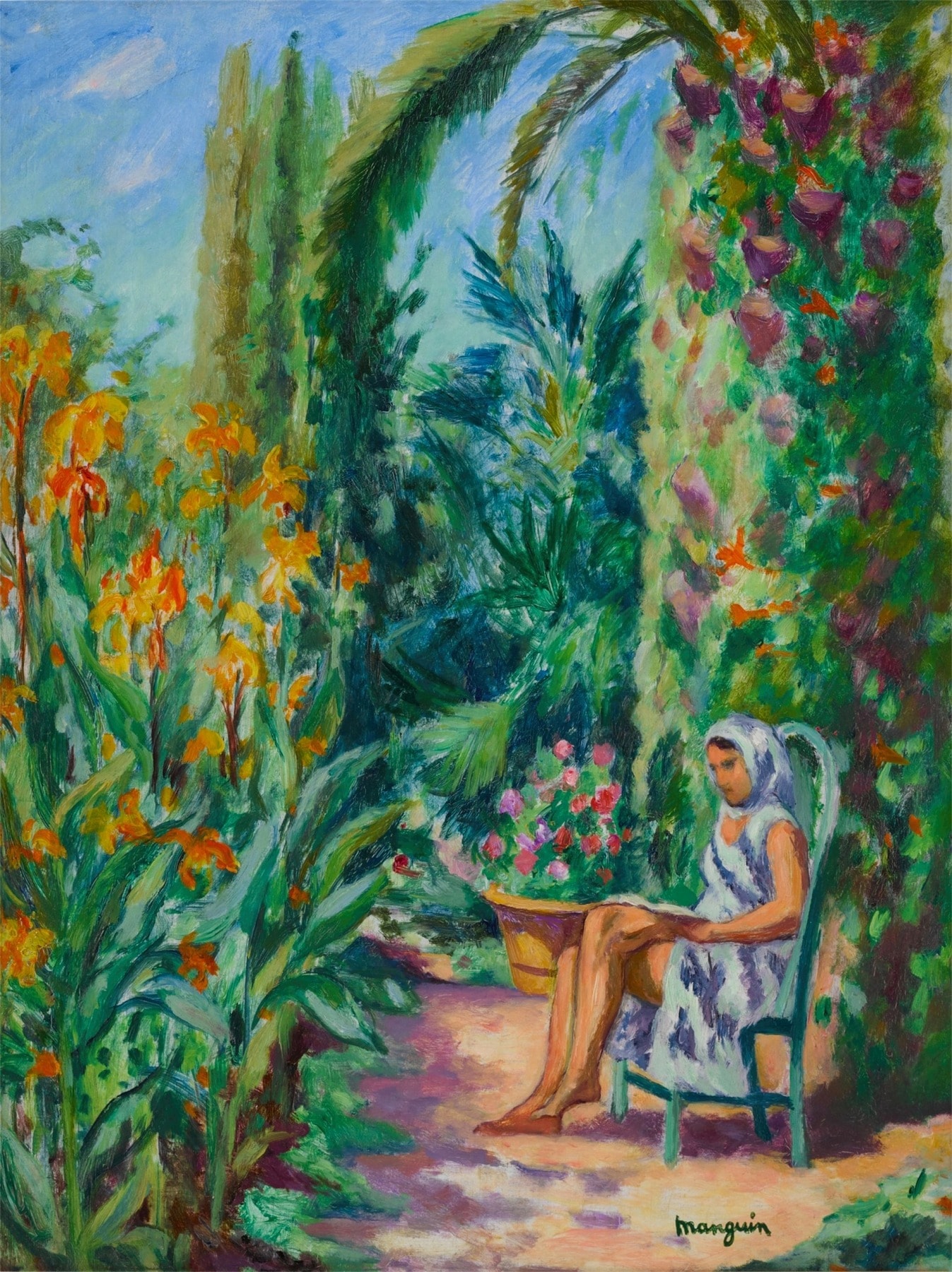 Odette dans le jardin de l'Oustalet, Henri Manguin