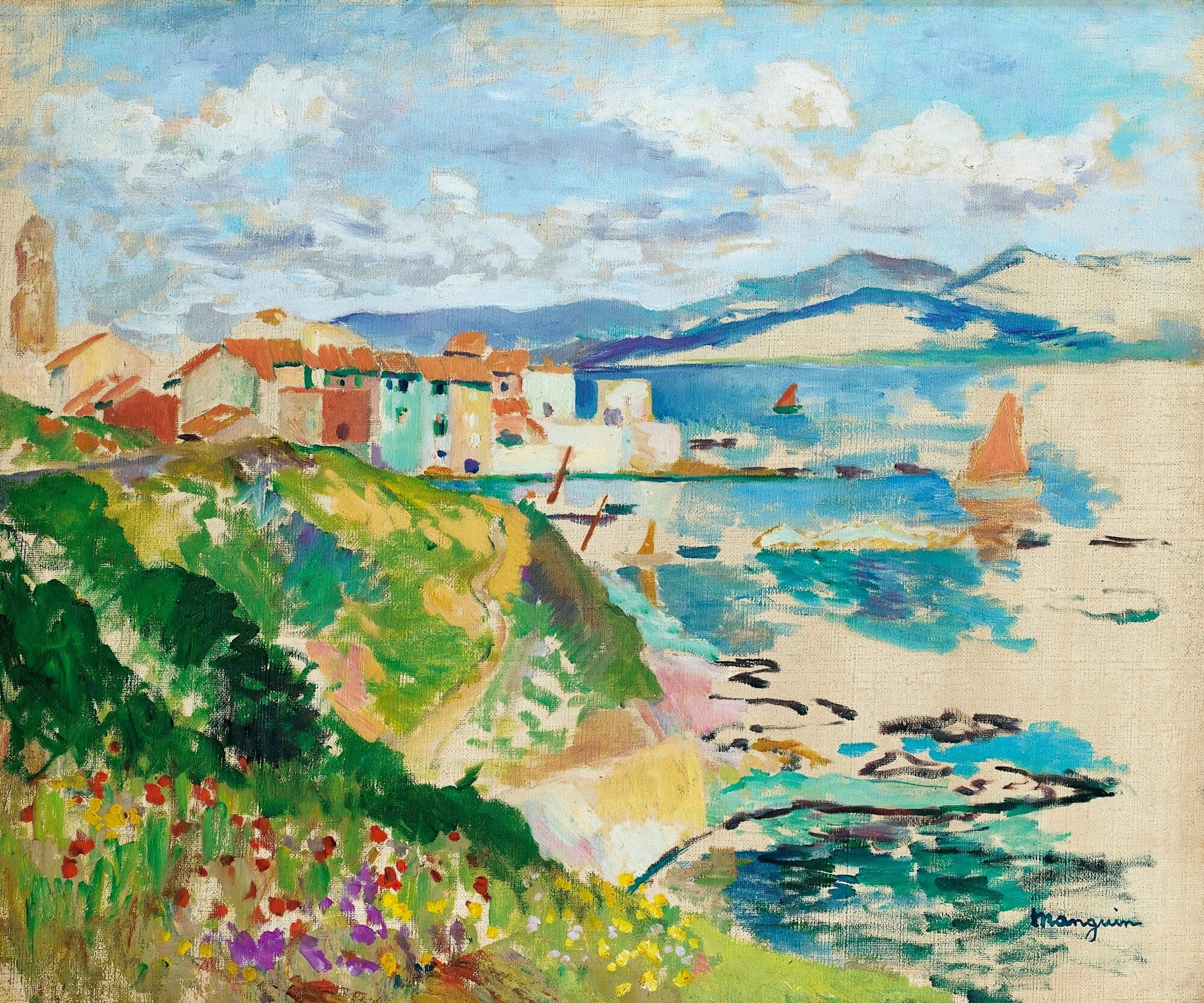 Vue sur La Ponche, Saint-Tropez, Henri Manguin