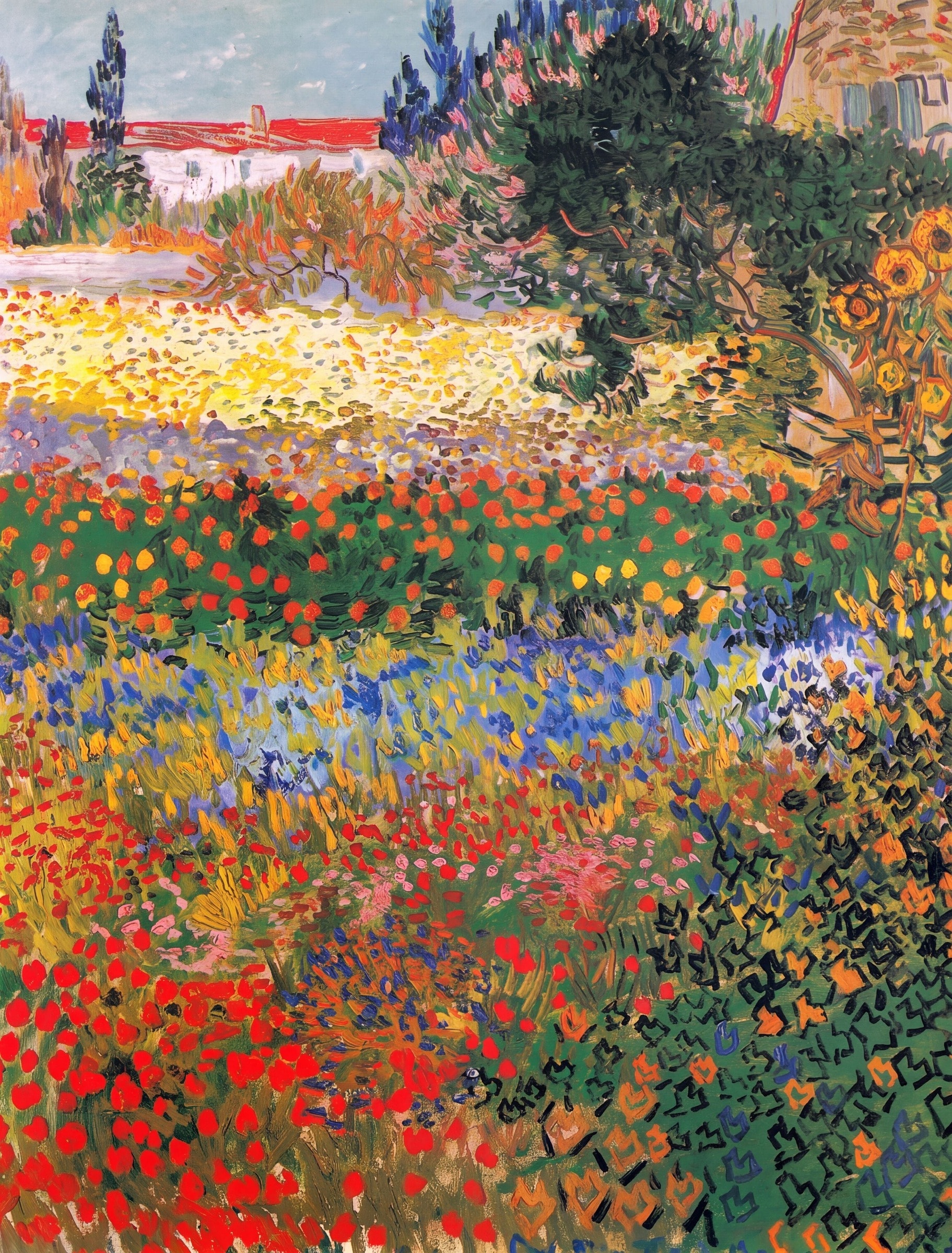 Garden in Bloom, Arles, Vincent van Gogh