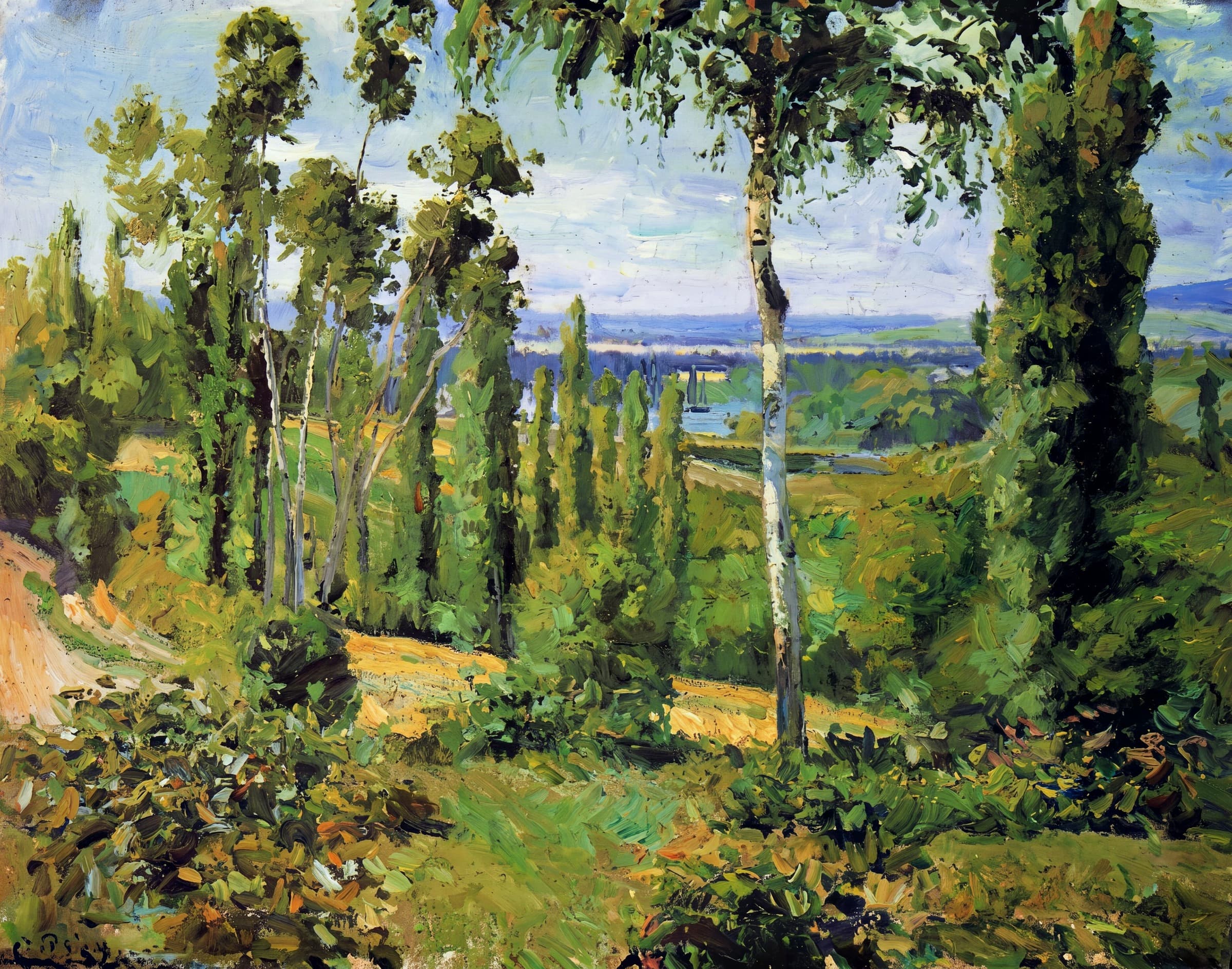 La Campagne aux environs de Conflans-Sainte-Honorine, Camille Pissarro