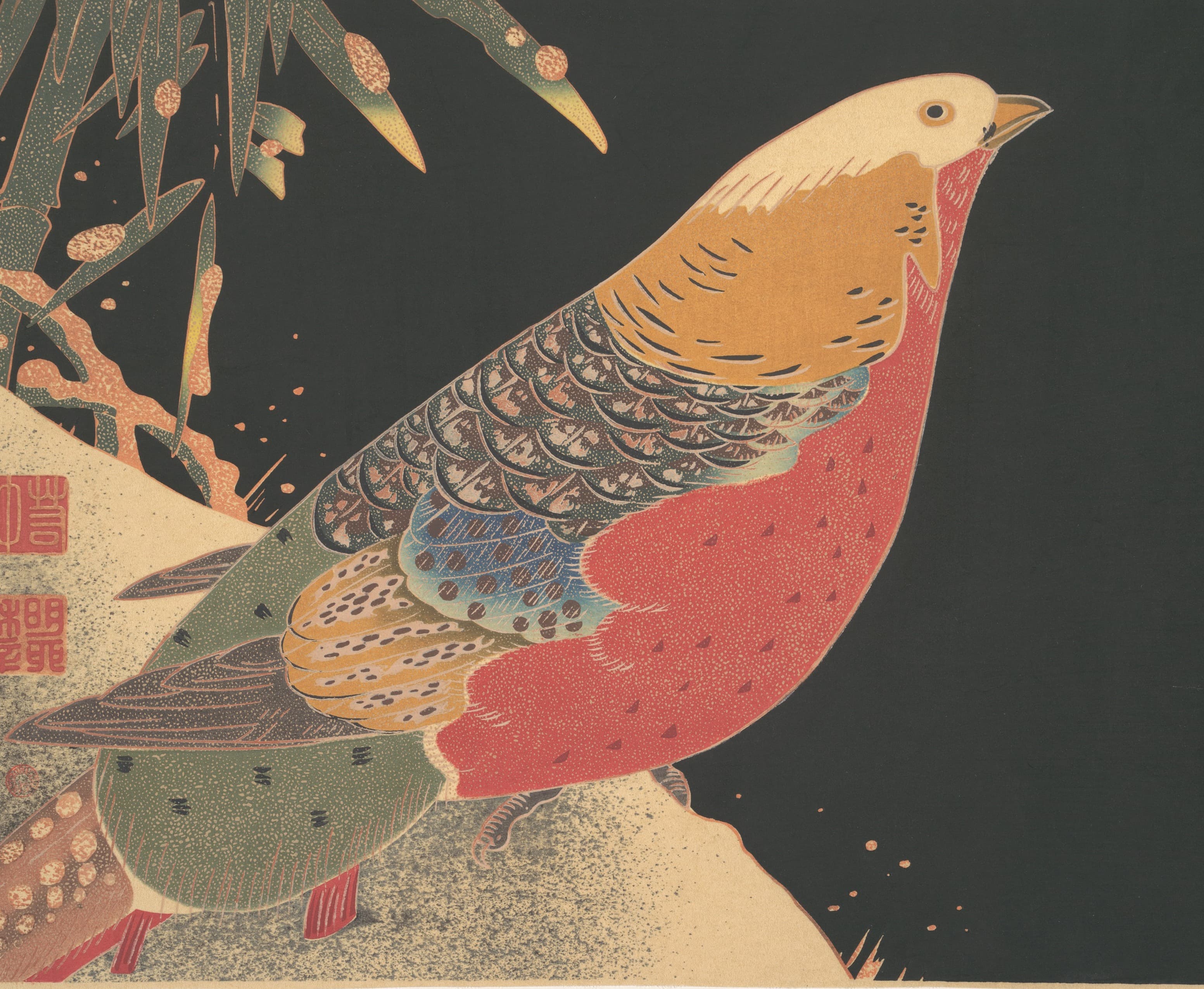 Golden Pheasant in the Snow, Itō Jakuchū