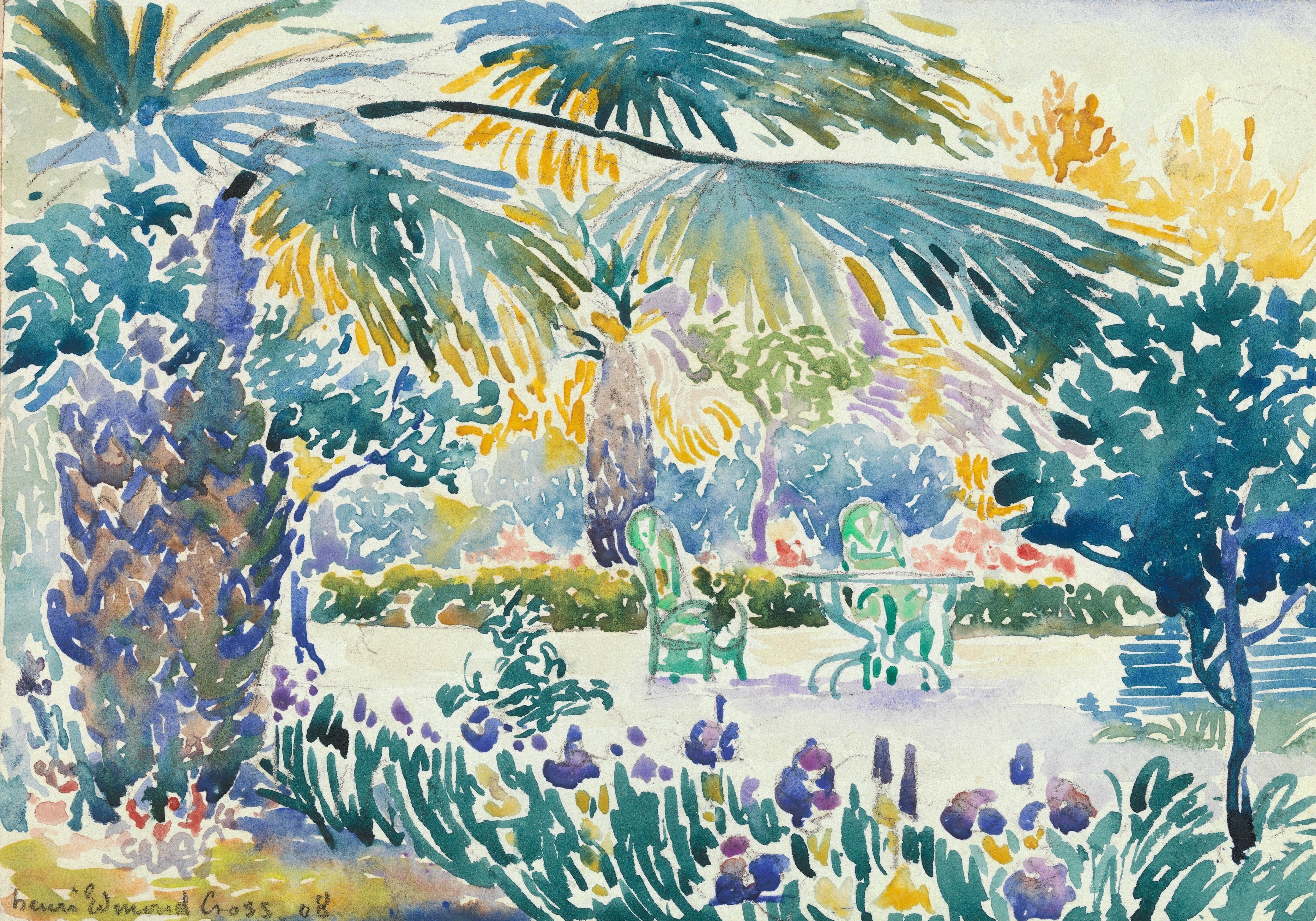 Garden of the Painter at Saint Clair, Henri-Edmond Cross