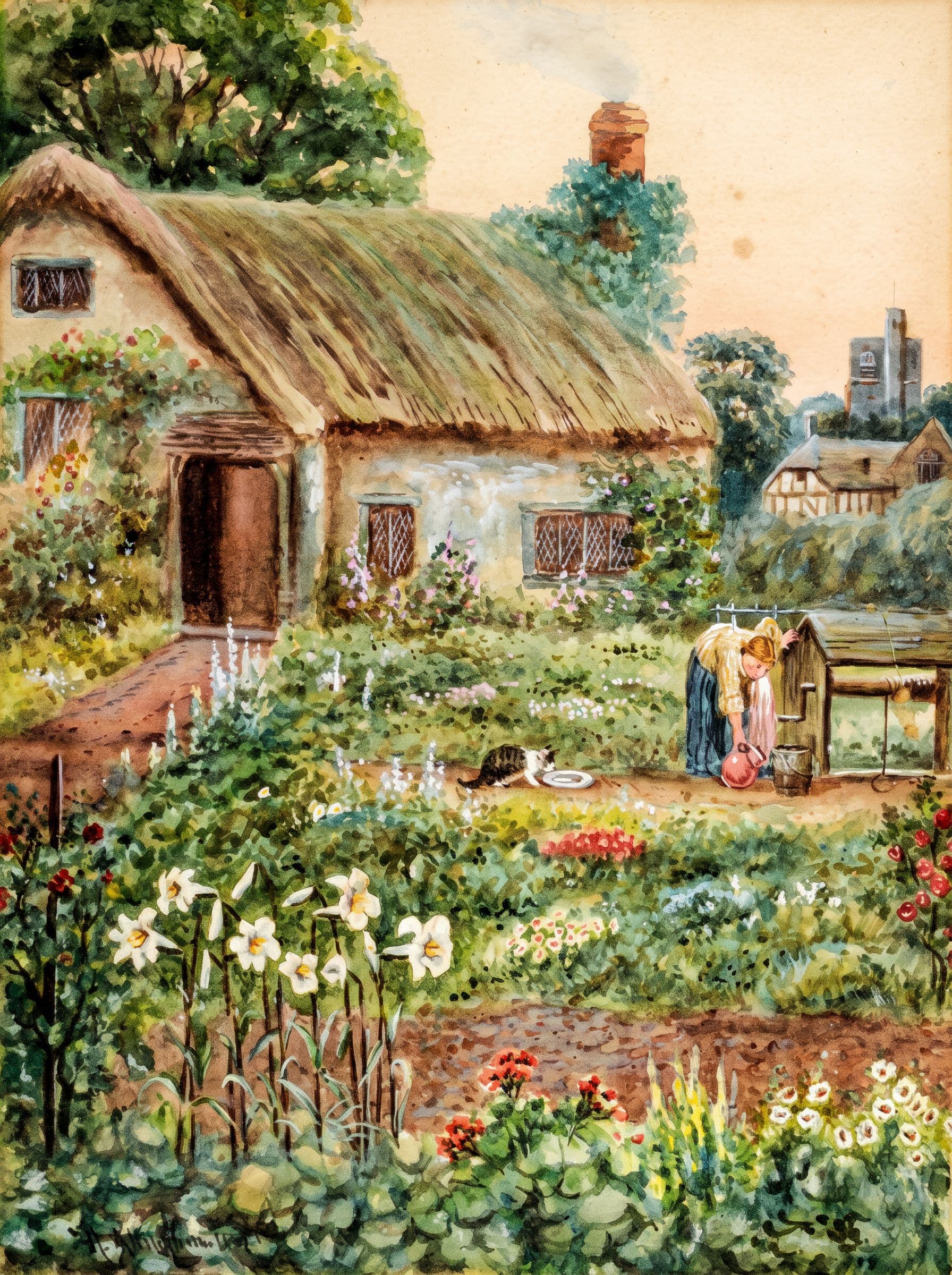 Cottage Garden, Helen Allingham